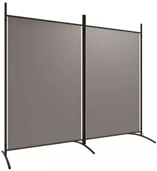 vidaXL 2 Tlg Paravent Anthrazit 175x180 cm Stoff 350260