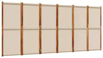 vidaXL 6 Tlg Paravent Taupe 420x180 cm 4003366