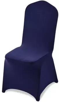 VEVOR Stuhlhussen 50er-Set Polyester-Elasthan Marineblau 51x45x95cm (RD-50L-05)