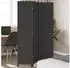 vidaXL 3 Tlg Paravent Schwarz Massivholz Paulownia 358846