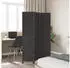 vidaXL 3 Tlg Paravent Schwarz Massivholz Paulownia 358846