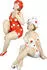 Gilde Becky 31cm 2 Stk. rot-weiß