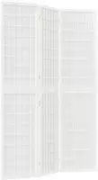 vidaXL 3-tlg. Paravent Japanischer Stil Faltbar 120x170 cm Wei&szlig;