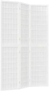 vidaXL 3 Tlg Paravent Japanischer Stil Faltbar 120x170 cm Wei&szlig; 352087