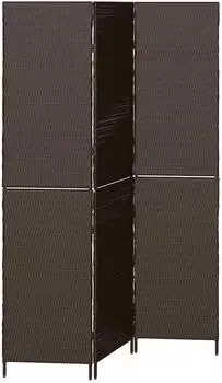 vidaXL Raumteiler Braun 146 x 180 cm Poly-Rattan 42003669