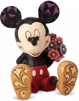 Enesco Mickey Maus Sitzend Mini Figur, Kunstharz, Mehrfarbig (4054284)