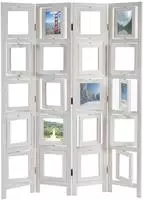 Mendler Paravent Fotogalerie II, Raumteiler Trennwand Sichtschutz Foto-Paravent,