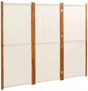 vidaXL 3 Tlg Raumteiler Cremewei&szlig; 210x180 cm 319183