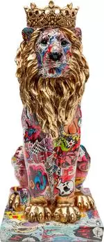 KARE Deko Figur Graffiti King Lion 29cm