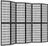 vidaXL 6 Tlg Paravent Japanischer Stil Faltbar 240x170 cm Schwarz 352082