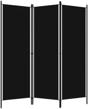 vidaXL 3 Tlg Raumteiler Schwarz 150x180 cm 320718