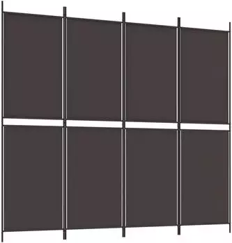 vidaXL Paravent 4-teilig Stoff braun 200x180cm