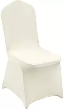 VEVOR Stuhlhussen f&uuml;r Klappst&uuml;hle Spandex Elfenbeinwei&szlig;, 50 St&uuml;ck