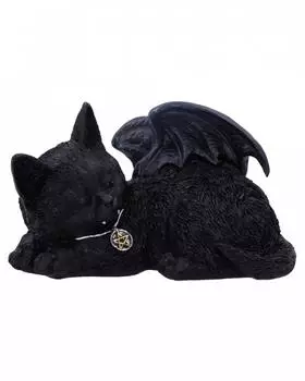Nemesis Now Schlafende Katze Figur, Schwarz, 18cm (U6106W2)
