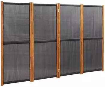 vidaXL 4 Tlg Raumteiler Schwarz 280x180 cm 319180