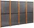 vidaXL 4 Tlg Raumteiler Schwarz 280x180 cm 319180