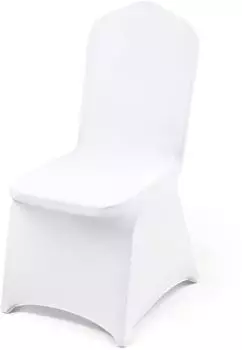 VEVOR Stuhlhussen 94% Polyester 6% Elasthan, Wei&szlig;, 100 Stk