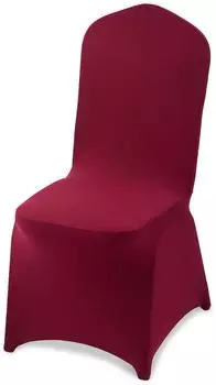 VEVOR Stuhlhussen 50 Stk. Polyester-Elasthan Burgunderrot 51x45x95cm (RD-50L-04)