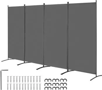 VEVOR Paravent 4 Paneele faltbar 3464x1840x520mm Grau (PFFSTGSH08)