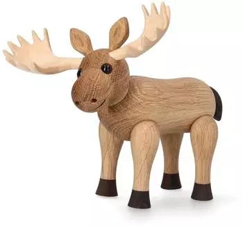 Spring Copenhagen Harald Elch Figur Beige, 15,5x13x14 cm
