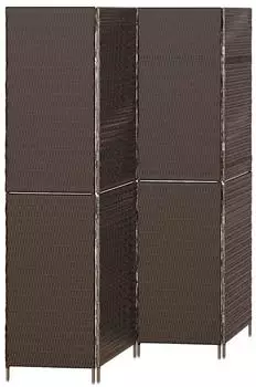 vidaXL Raumteiler Braun 195 x 180 cm Poly-Rattan 42003673