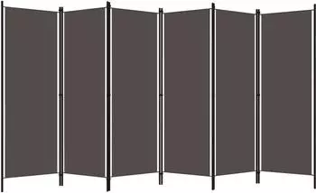 vidaXL 6 Tlg Raumteiler Anthrazit 300x180 cm 320729