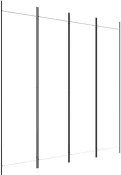vidaXL 4 Tlg Paravent Wei&szlig; 200x200 cm Stoff 350182