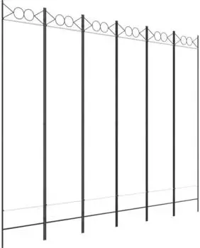 vidaXL 6 Tlg Paravent Wei&szlig; 240x200 cm Stoff 350158