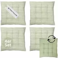 Tom Tailor Sitzkissen 4er Sparset Freshstripe4er - 4er Set 40x40 Cm, Gr&uuml;n
