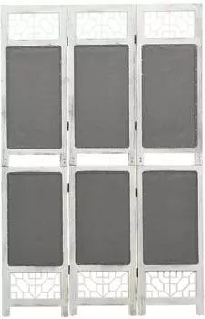 vidaXL 3 Tlg Raumteiler Grau 105x165 cm Stoff 338554