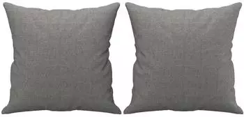 vidaXL Zierkissen 2 Stk., dunkelgrau, 40x40cm, Stoff (349472)