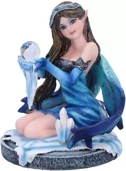 Nemesis Now Crystal Azura kniende blaue Fee Figur, 8,5cm, Kunstharz (D6780B24)