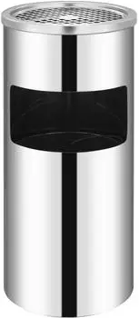vidaXL Wand-Aschenbecher mit M&uuml;lleimer Edelstahl 26L (51095)