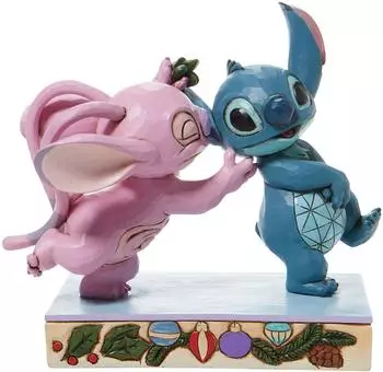 Enesco Disney Stitch & Angel mit Mistelzweig Dekofigur (6008980)