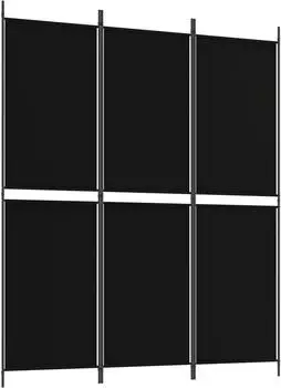 vidaXL 3 Tlg Paravent Schwarz 150x180 cm Stoff 350213