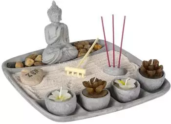 Atmosphera Zen-Garten Zement Grau 24x12cm (ATM3560238528310)