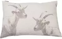 David Fussenegger Kissenh&uuml;lle Silvretta 'Ziegen' 40 x 60 cm Rauch - Dekorative