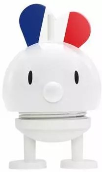 Hoptimist Bumble "I Love France" Wackelfigur, S, wei&szlig; (32524)