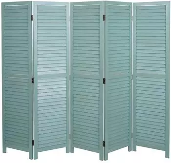 MCW Paravent MCW-C30 Raumteiler Shabby-Look Vintage, 170x205cm, gr&uuml;n (MCW-C30)