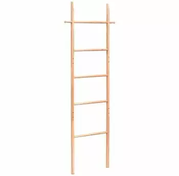 vidaXL Handtuchleiter 170cm, Massivholz Nussbaum
