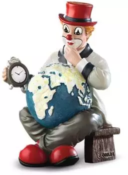 Gilde Clown "Nimm dir Zeit" Dekofigur, handgefertigt, 11cm (10250)