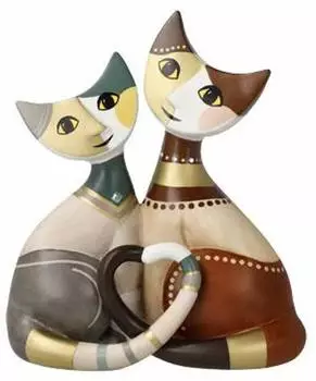 Goebel Mira e Mio Katzenpaar, Porzellan, 14cm (31-400-97-1)