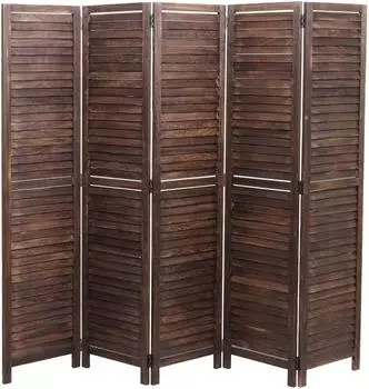 MCW Paravent C30 Raumteiler Shabby Vintage, 170x205cm, braun (MCW-C30)