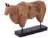 Xtradefactory Bull Stier-Skulptur, Mangoholz, 48cm