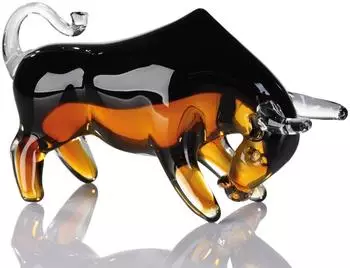 Gilde Stier Dekofigur schwarz, braun, H. 12cm (77406)
