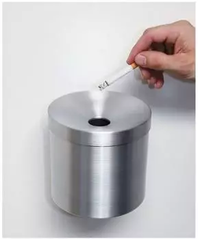 Szagato Wandaschenbecher rund, Aluminium, rostfrei, &Oslash;145x165mm (29748)