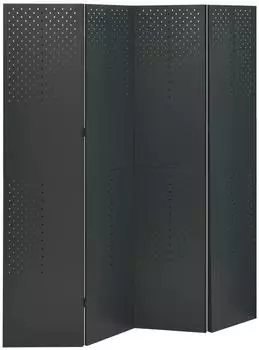 vidaXL Raumteiler 4-tlg. Stahl anthrazit 160x180cm