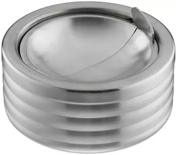 Relaxdays Windaschenbecher mit Deckel, rund, rostfrei, 36er-Set