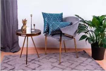 Kayoom Prisma 225 Dekokissen blau/silber, Polyester, 30x45cm (84924142-0)