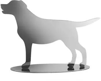 Fink LABBI Deko-Hund Edelstahl, 21x15cm (LABBI)